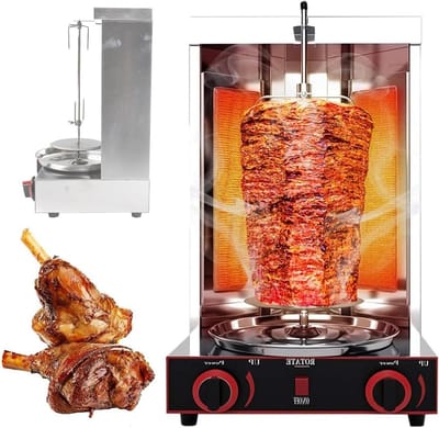 Doner Kebab Machine - Verticale Grill - Commercieel Grillen - Automatische 360 Graden Rotatie - 13 pond capaciteit - Zilver