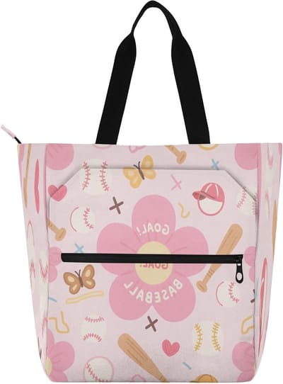 Kinderen Draagtas - Schooltas Speeltas - Spullen Meenemen - Waterdicht Nylon - 37 cm Hoog - Roze Bloemen