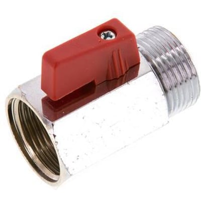 Buiten x Binnendraad G 3/4 inch 2-Weg Messing Mini-Kogelkraan 15 Bar - BL2BN-MM-MF-034