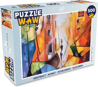 Puzzel Abstract - Kunst - Schilderij - Kleuren - Legpuzzel - Puzzel 500 stukjes