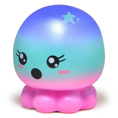 Kawaii Super Jumbo Stressbal Knijpbal Melkweg Zeevruchten Inktvis/Octopus Langzaam Rijzend Room Geur Knijpspeeltje 10*9*9 CM