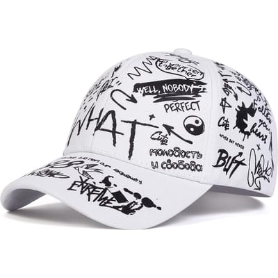 Unisex Baseballpetten met Letteropdruk Snapback Lente en Herfst Buiten Verstelbaar Casual Petten Zonbescherming Pet (as the picture,Adjustable) white