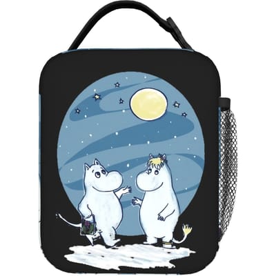 MOOMINS Familie Geïsoleerde Lunchtas Koeltas Herbruikbaar, Lunchcontainer Draagbare Tote Lunchbox Voedseltas Kantoor Picknick One Size