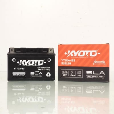 Batterie SLA Kyoto pour Deux Roues Suzuki 650 SFV Gladius 2009 à 2016 YT12A-BS SLA / 12V 10Ah Neuf