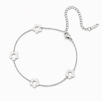 Armband - Verguld - vrouwen armband - Zilverkleurig armbanden - hoogwaardig roestvrij staal- armbandje - Zilverkleurig - cadeau - verjaardag cadeau