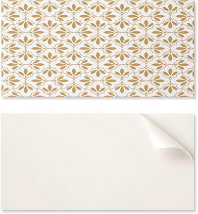 Zelfklevend vinylpaneel met print voor de woonkamer, 100x50 cm, elegant plantenpatroon