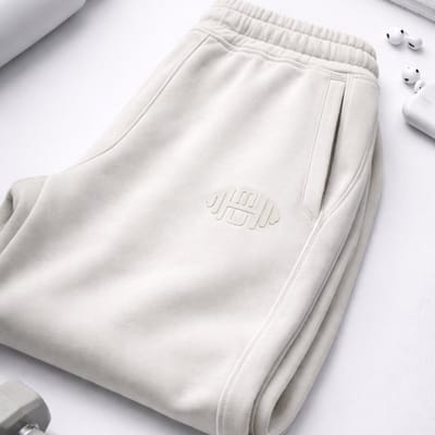 Muscle Up® Serene Straight - Lange Dames Sportbroek Straight Fit - Beige - Maat S