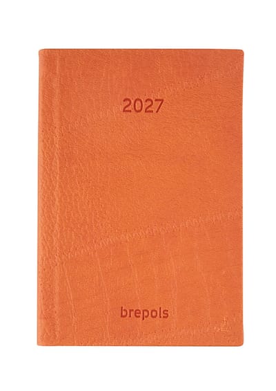 Brepols agenda 2027 - DELTA [0.834] - LUCCA - Zakagenda - 1 week op 2 pagina's - Weekoverzicht - Oranje - 8.1 x 12 cm/Klein formaat!!