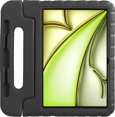 Hoes - Geschikt voor Apple iPad Air (2024/2025/2026) - 11 inch - Kinderhoes Shockproof Bumper - Kidsproof Case - Tablet Hoesje - Kinder Hoesje Cover - Zwart