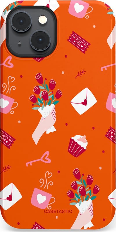 Casetastic Hoesje Geschikt voor Apple iPhone 14 Magsafe - Stijlvolle Beschermende Duo-layer Case - Valentijnsdag Feest