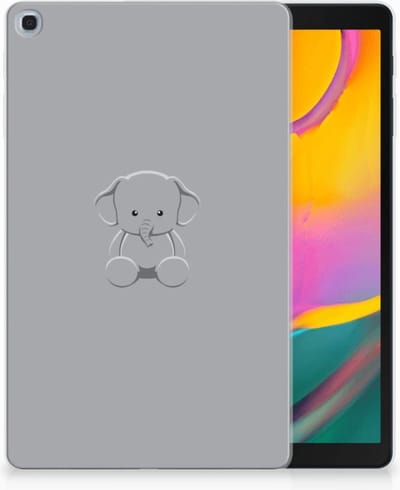 Samsung Galaxy Tab A 10.1 (2019) Tablet Back Cover Grijs Baby Olifant