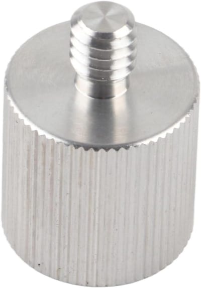 Schroefdraad Adapter - Statief Schroef - Microfoon Monteren - Stevige Aluminium Legering - 5/8 naar 1/4 inch - Zilverkleurig