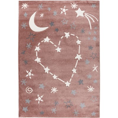 Muratap Kindervloerkleed happy love – zacht vloerkleed – speelkleed voor kinderkamer –