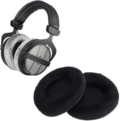 Dailygoods- Oorkussens Vervangend - Fluwelen/Spons - Geschikt voor DT440/DT660/DT770/DT860/DT880/DT990 - Diameter 100 mm - 4 Stuks - Comfortabel - Earpads
