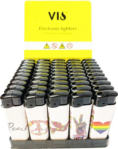 Unilite Aanstekers 50 stuks in tray - navulbaar klik aansteker - electronic lighters