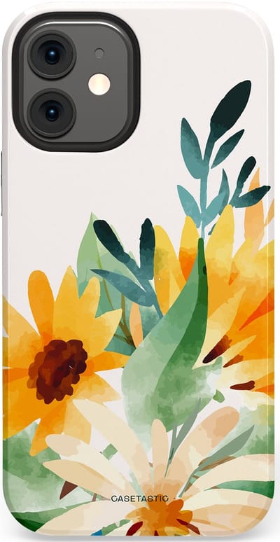 Casetastic Hoesje Geschikt voor Apple iPhone 12 Mini - Stijlvolle Beschermende Duo-layer Case - Zomergloed