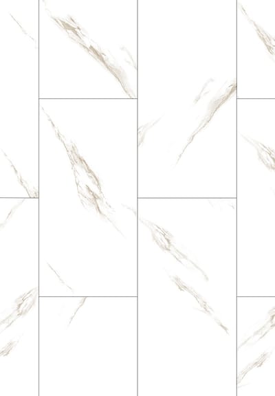 Mexen River White vinylpanelen 610 x 305 mm LVT Dryback 2,5 mm, PVC onderlaag, 4 V-Voeg, Jazz White - F1450-0610-305-255-4V1-01