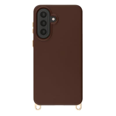 Selencia Hoesje - Geschikt voor Samsung Galaxy A57 (5G) - Rivièra Backcover met Magnetische Ring met afneembare haakjes - Choco Brown