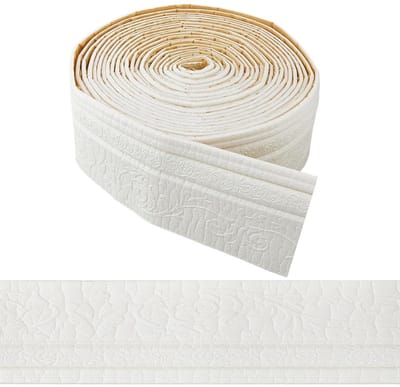 Dailygoods- Behang Grens 10 m Zelfklevend - 3D Schuim Plint - Flexibel Trim - 100 mm Breed - Retro Decor - Beschermend Ontwerp