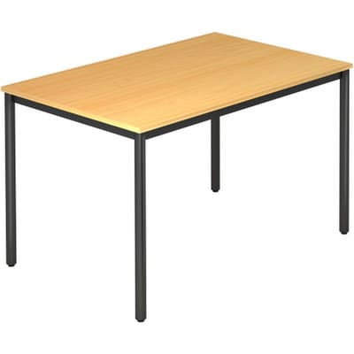 Vergadertafel DR12 »Barcelona« 120x80 cm rechthoek onderstel zwart