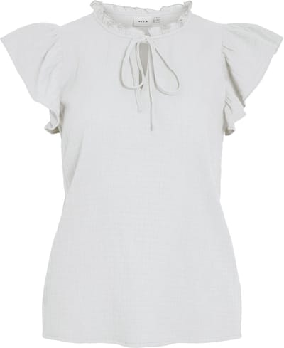VILA - VILANIA O-NECK S/L FRILL TOP/VOL - Dames - Blouses