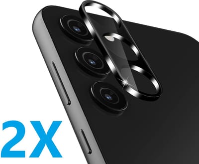 Camera lens Protector 2x Geschikt voor: Samsung Galaxy S24 - screen protector - glas - bescherm je camera - beschermglas - Zwart