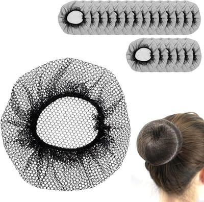 Elastische Onzichtbare Haarnetten voor Dames - 20 Stuks Herbruikbare Bun Houders, Ideaal voor Ballet, Verpleging en Catering