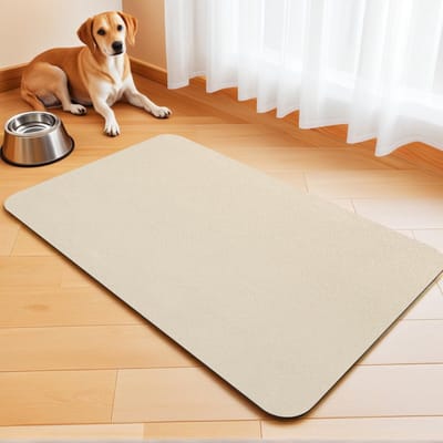 Dailygoods- Hondenbak Mat Waterabsorberend - Antislip - Vlekbestendig - Hondenvoer Mat - Huisdier Eetmat - 30 x 50 cm - Voermat