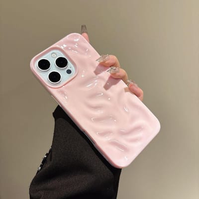 Luxe Vouwpatroon Textuur Golf Zacht Siliconen Telefoonhoesje voor iPhone 16 15 14 13 12 11 Pro Max Candy Schokbestendige Bumperhoes iPhone 15