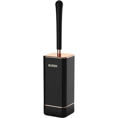 Brosse de toilette en Silicone TPR, brosse de nettoyage sans coin mort, outil de nettoyage de WC, brosse de toilette murale, accessoires de salle de bains noir