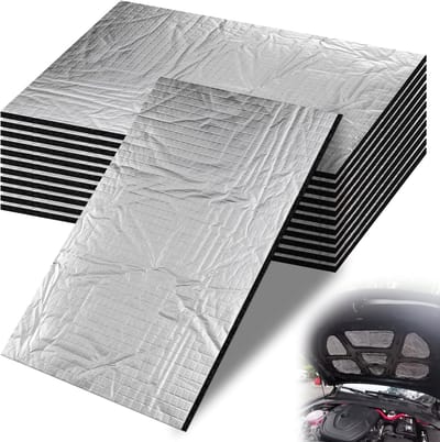 12 Stukken Isolatiematten - Auto 5mm Geluidsisolatie - 40 x 25 cm Lijm Isolatiematten - Schuim voor Geluidsisolatie - Waterdicht Vuurvast