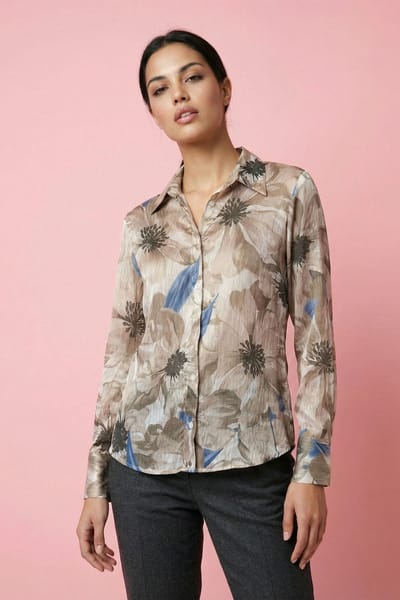 Bloemenprint Overhemd met Knopen
