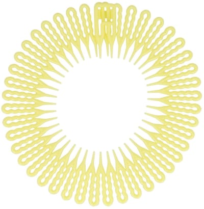 Haarsoires Haarband Diadeem – Kamdiadeem – Zigzag – Flexibel Kunststof – Geel - Stevige Haarband met Kammetjes voor Extra Grip - Haaraccessoire Haarfixatie - Comfortabel voor Dames & Meisjes - Universele Maat
