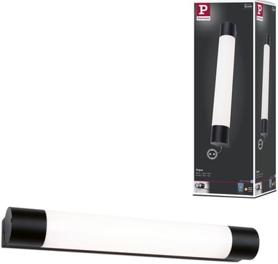 Selection Bathroom LED-spiegellamp Orgon Contactdoos IP44 3000K 600lm 230V 7,5W Zwart
