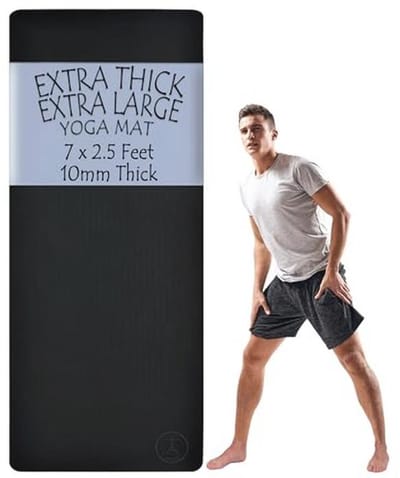 Extra dikke yogamat XL - 10 mm dik, breed en lang voor optimale gewrichtsdemping - Perfect voor yoga en pilates