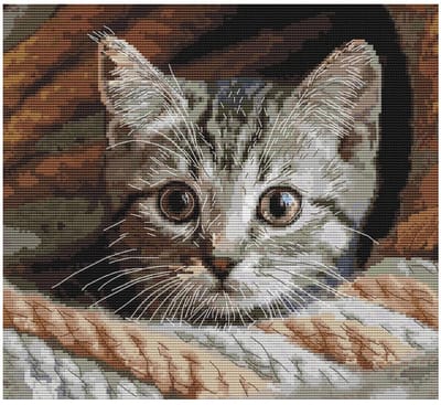 Borduurpakket Whiskered Spy - Spion met Snorharen - Andriana - W-10