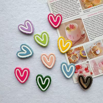TLVX 10 stuks 3D Hartjes Magneten / Leuke Koelkastmagneten / Love You Foto Magneet / Vrolijke Speel- en Leer Magneten / School / Whiteboard / Decoratief / Boodschappenlijst / Notitie / Memo bord / Kantoor / Schoolbord / Magnetisch / Kleur Magneetjes