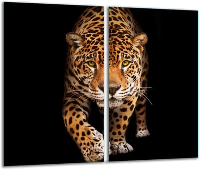 TMK ArtDeko - Snijplank - Glas - 2x 30x52 cm - Tijgermotief
