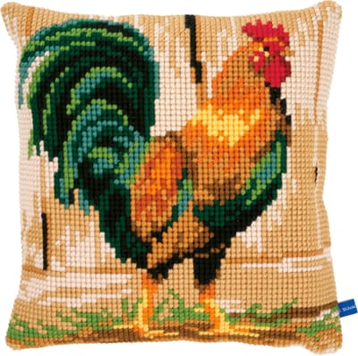 Vervaco - Kruissteekkussen kit - Fiere haan - PN-0148108 - Borduren - Borduurpakket - Borduurpakket volwassenen - Borduurpakket kind