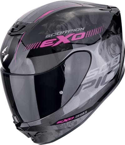 Scorpion Exo-391 Ava Black-Pink - Maat M - Integraal helm - Scooter helm - Motorhelm - Grijs Mat Zwart Roze - Scooterhelmen mannen en vrouwen.