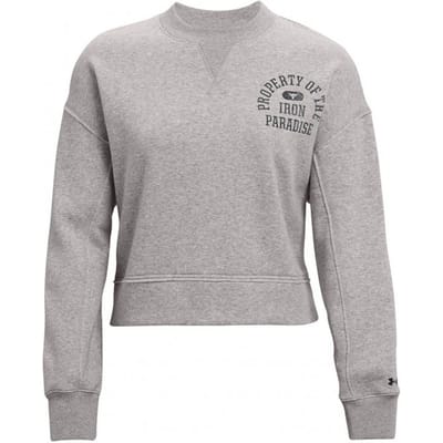 Under Armour Project Rock Womens Grijze Fleece Trui