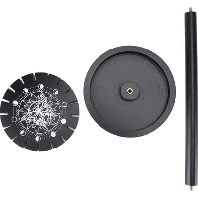 Support de pendule en cristal, étagère en bois, présentoir de pendule en cristal, accessoires de sorcière pour bougie gray