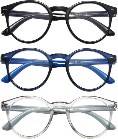 Kinderbril Blauw Licht - Computerbril Kids - Scherm Tijd - 3 Stuks Set - Leeftijd 3-11 - Blauw