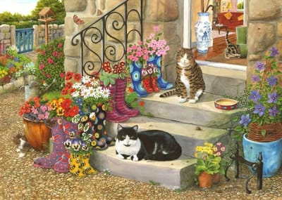 House of Puzzles legpuzzel Puss 'N' Boots 500 stukjes XL katten.