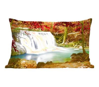 Sierkussens - Kussentjes Woonkamer - 50x30 cm - Herfst - Waterval - Natuur