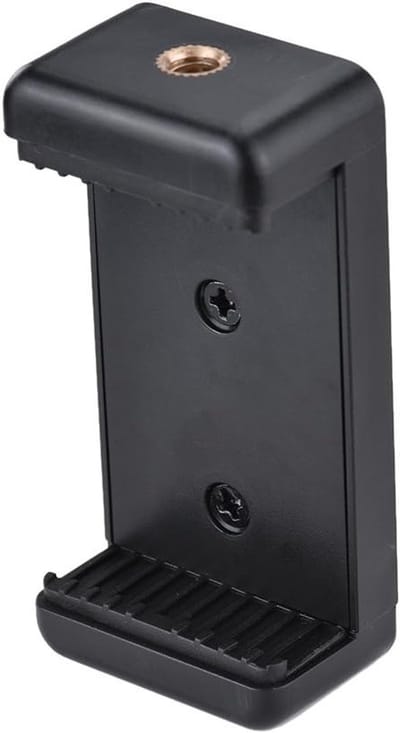 Verstelbare Clip voor Telefoonhouder, Klemhouder met 1/4 inch Schroefgat voor Selfies, Statief en Mobiele Apparaten zoals iPhone en Samsung