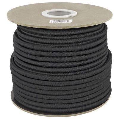 Elastisch Touw - 8 mm - ZWART - per meter