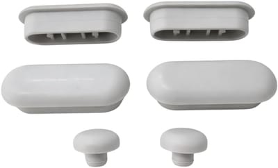 Toiletbril Rubber - Universele Onderdelen - Montage Reparatie - Set van 6 Stuks - Verschillende Maten - Wit