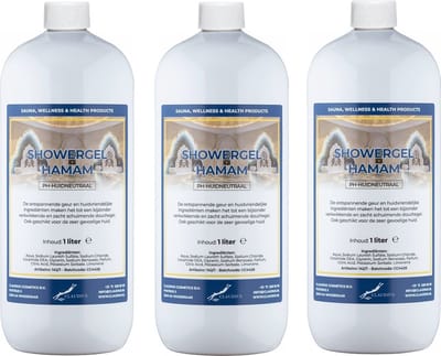 Douchegel Hamam 1 liter - set van 3 stuks - Showergel