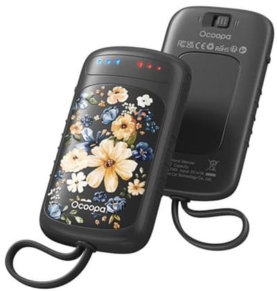 DuoHeat Elektrische Handwarmer - Dubbelzijdige Verwarming, Snel Warm, 8 Uur Gebruik